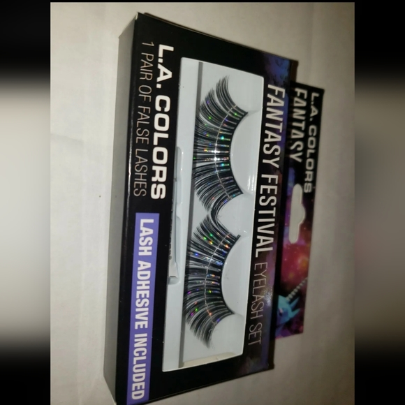 *: New L.A. Colors FANTASY FESTIVAL False Lashes Fake Eyelashes 3D duo adhesive - Picture 4 of 7